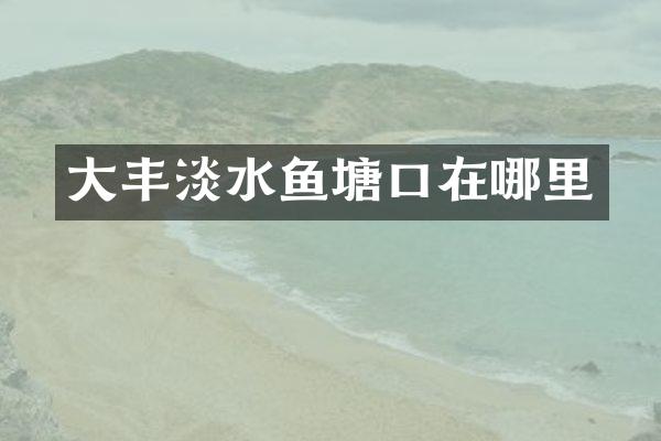 大丰淡水鱼塘口在哪里