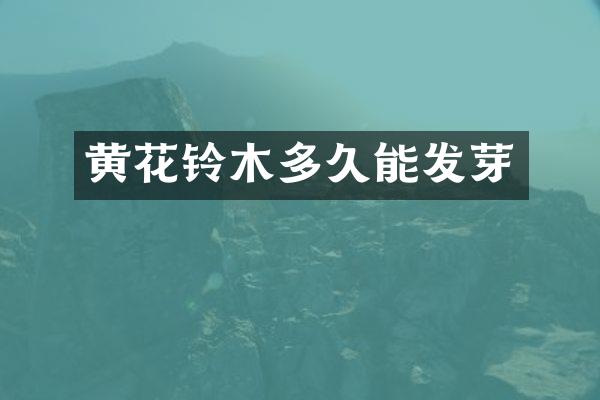 黄花铃木多久能发芽