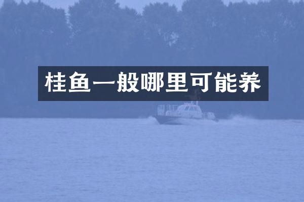 桂鱼一般哪里可能养