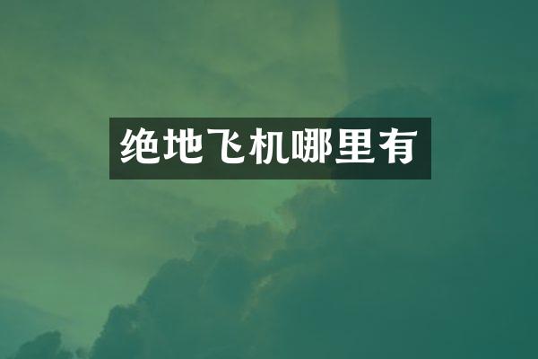 绝地飞机哪里有
