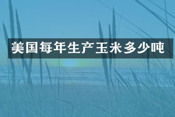 美国每年生产玉米多少吨