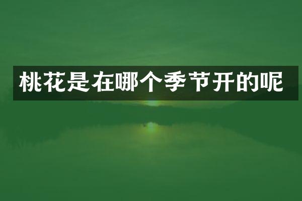 桃花是在哪个季节开的呢