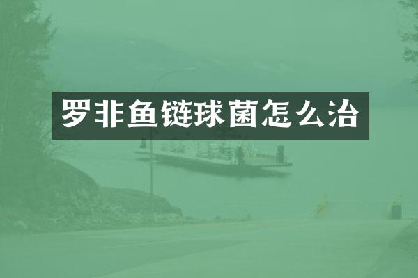罗非鱼链球菌怎么治