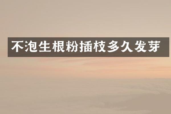 不泡生根粉插枝多久发芽