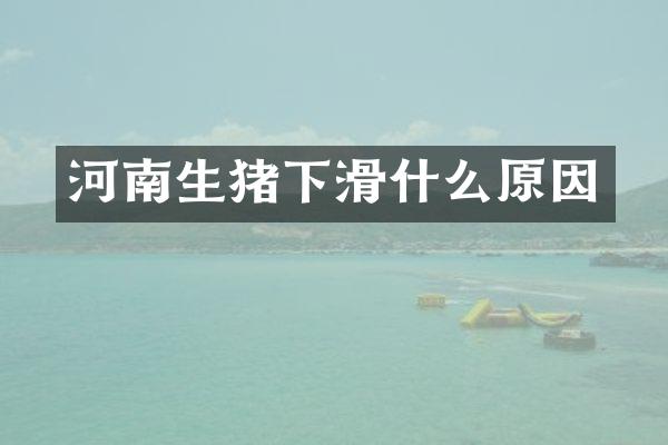 河南生猪下滑什么原因