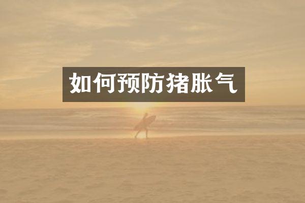 如何预防猪胀气
