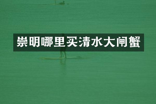崇明哪里买清水大闸蟹