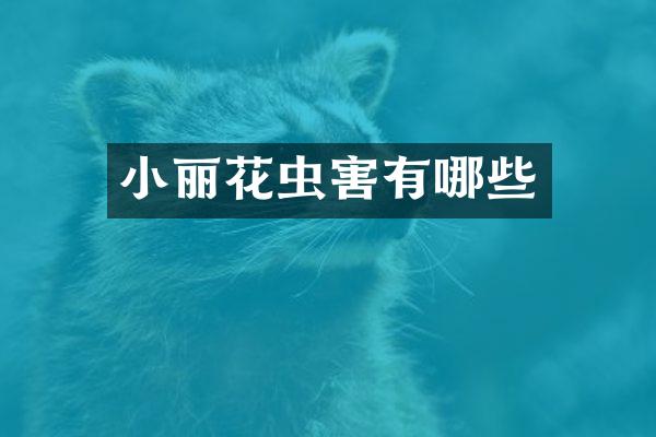 小丽花虫害有哪些