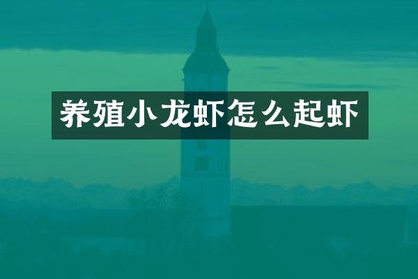 养殖小龙虾怎么起虾
