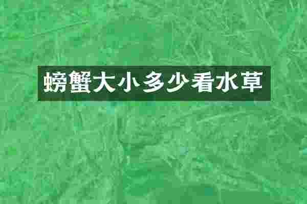 螃蟹大小多少看水草