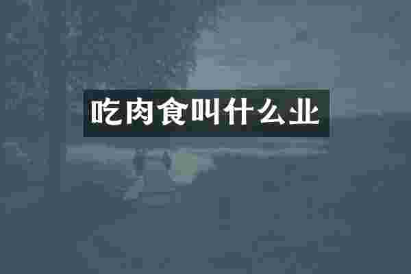 吃肉食叫什么业