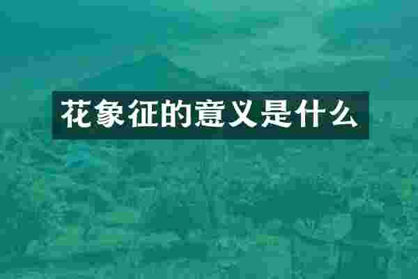 花象征的意义是什么