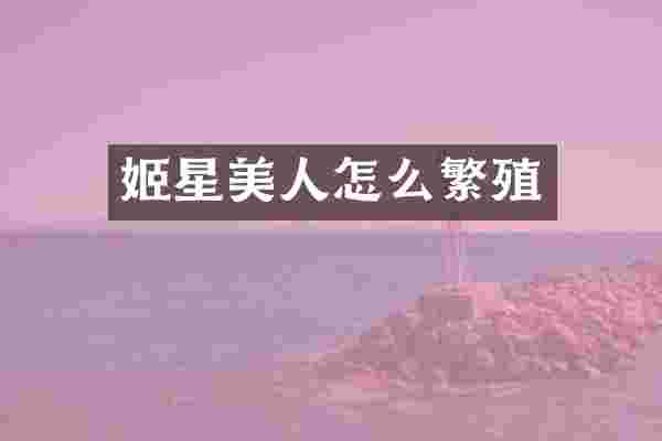 姬星美人怎么繁殖