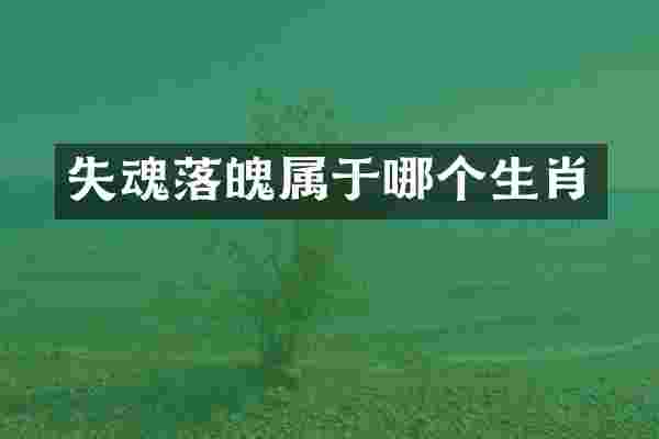 失魂落魄属于哪个生肖