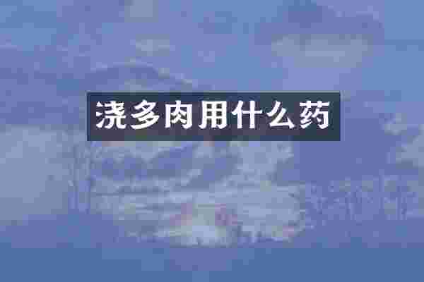 浇多肉用什么药