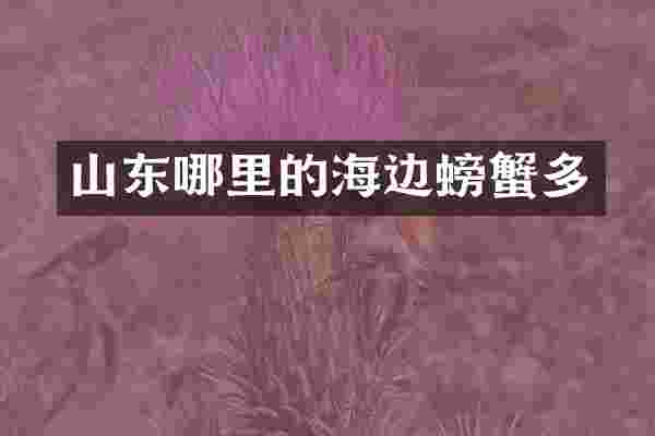 山东哪里的海边螃蟹多