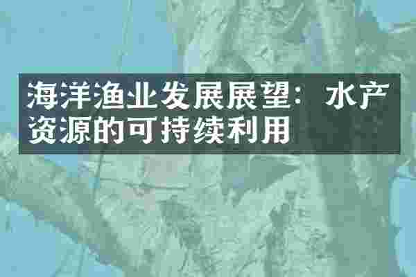 海洋渔业发展展望：水产资源的可持续利用