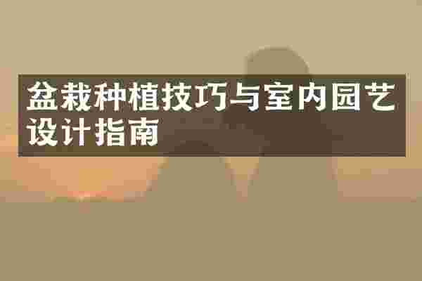 盆栽种植技巧与室内园艺设计指南