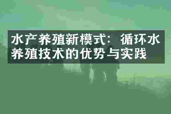 水产养殖新模式：循环水养殖技术的优势与实践