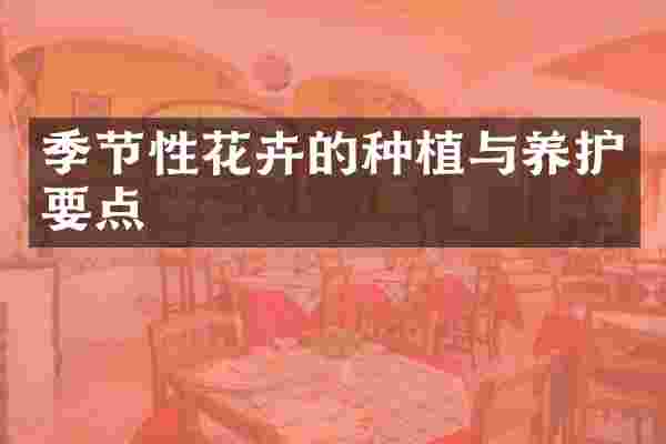 季节性花卉的种植与养护要点