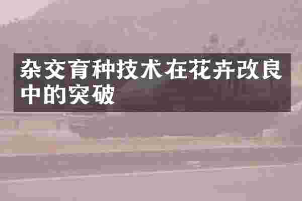 杂交育种技术在花卉改良中的突破