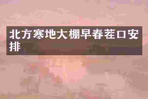 北方寒地大棚早春茬口安排