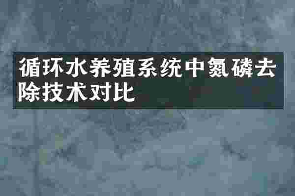 循环水养殖系统中氮磷去除技术对比